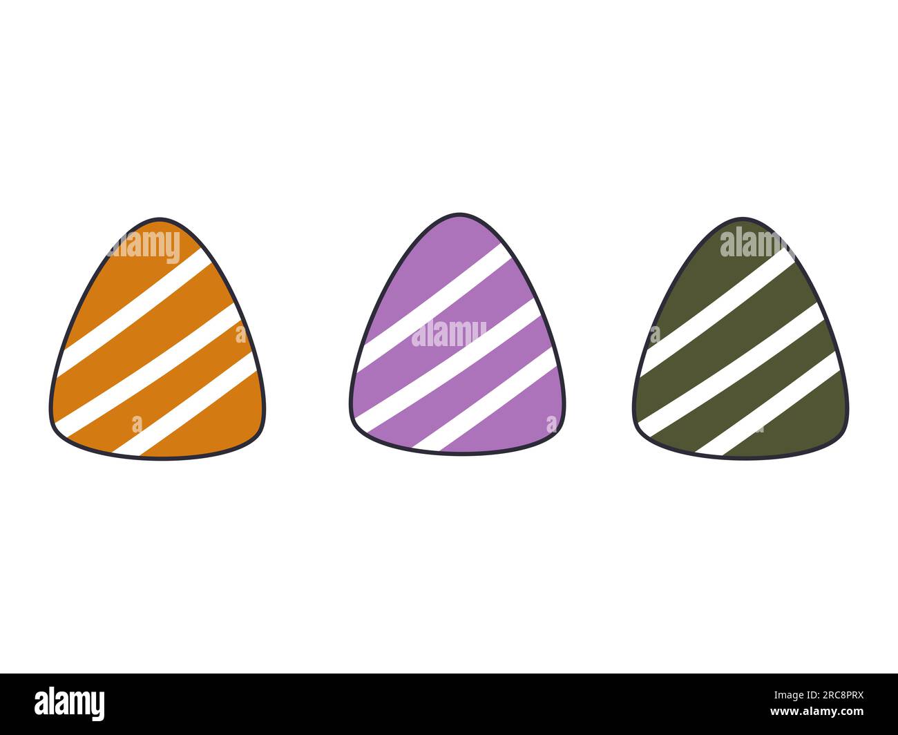 Ein farbenfrohes Set mit Halloween-Süßigkeiten. Süßigkeiten und Snacks. Halloween-Gelee. Süßes oder Saures-Party. Cartoon-Bonbons-Vektor. Stock Vektor