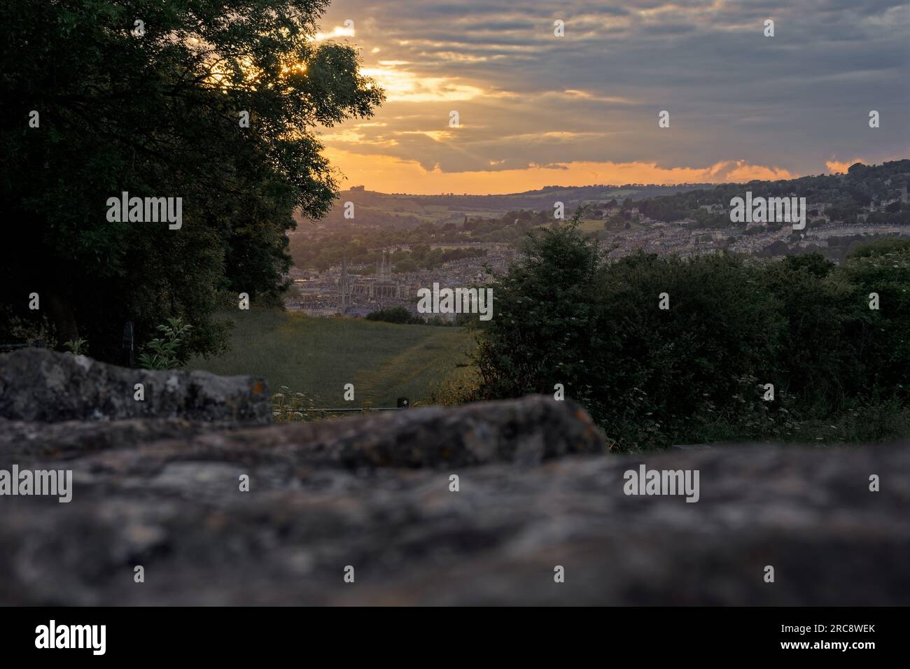 Makrele Sonnenuntergang über Bath Stockfoto