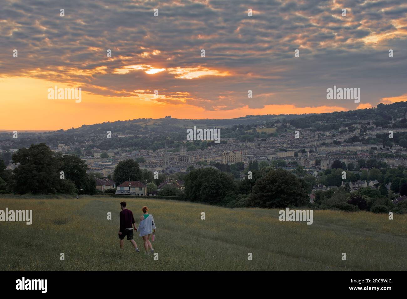 Makrele Sonnenuntergang über Bath Stockfoto