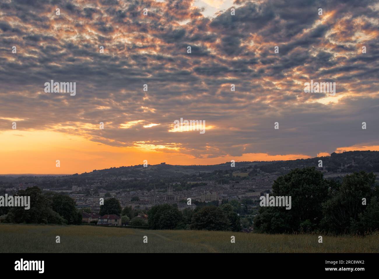 Makrele Sonnenuntergang über Bath Stockfoto