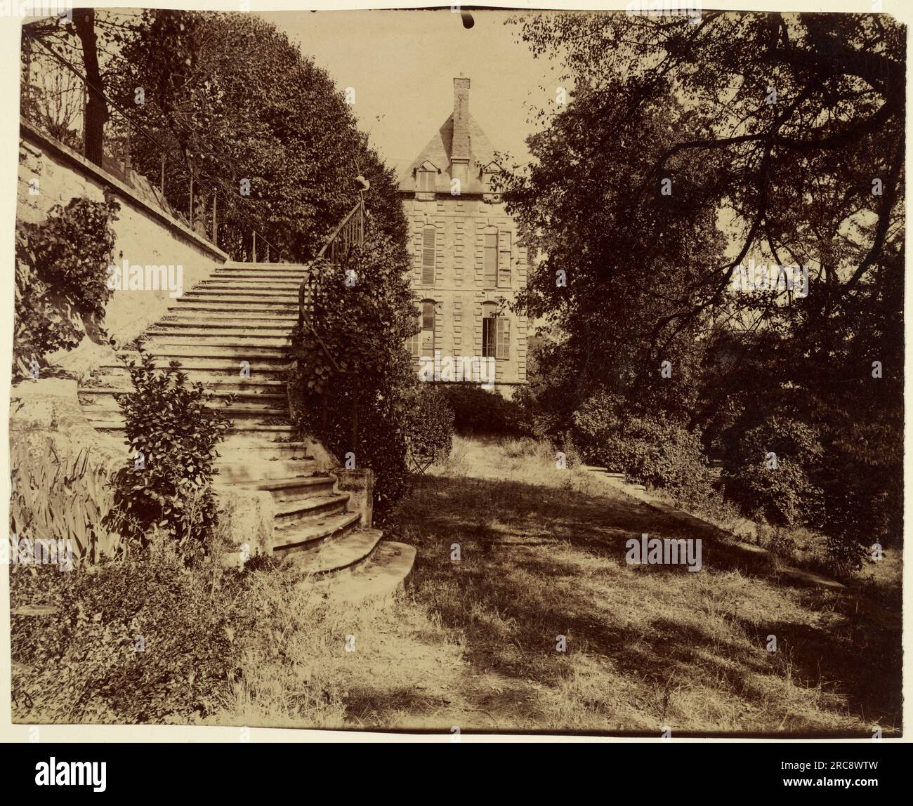 Courbevoie, Ancien Chateau dit de la Belle Gabrielle. Eugène Atget. 1901. Stockfoto