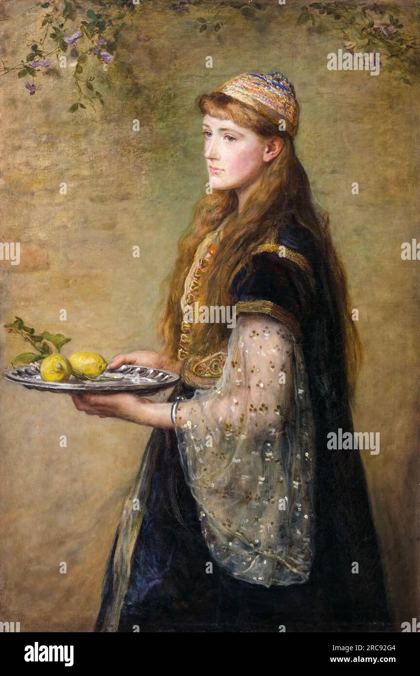 Sir John Everett Millais, der Gefangene, malt in Öl auf Leinwand, 1882 Stockfoto