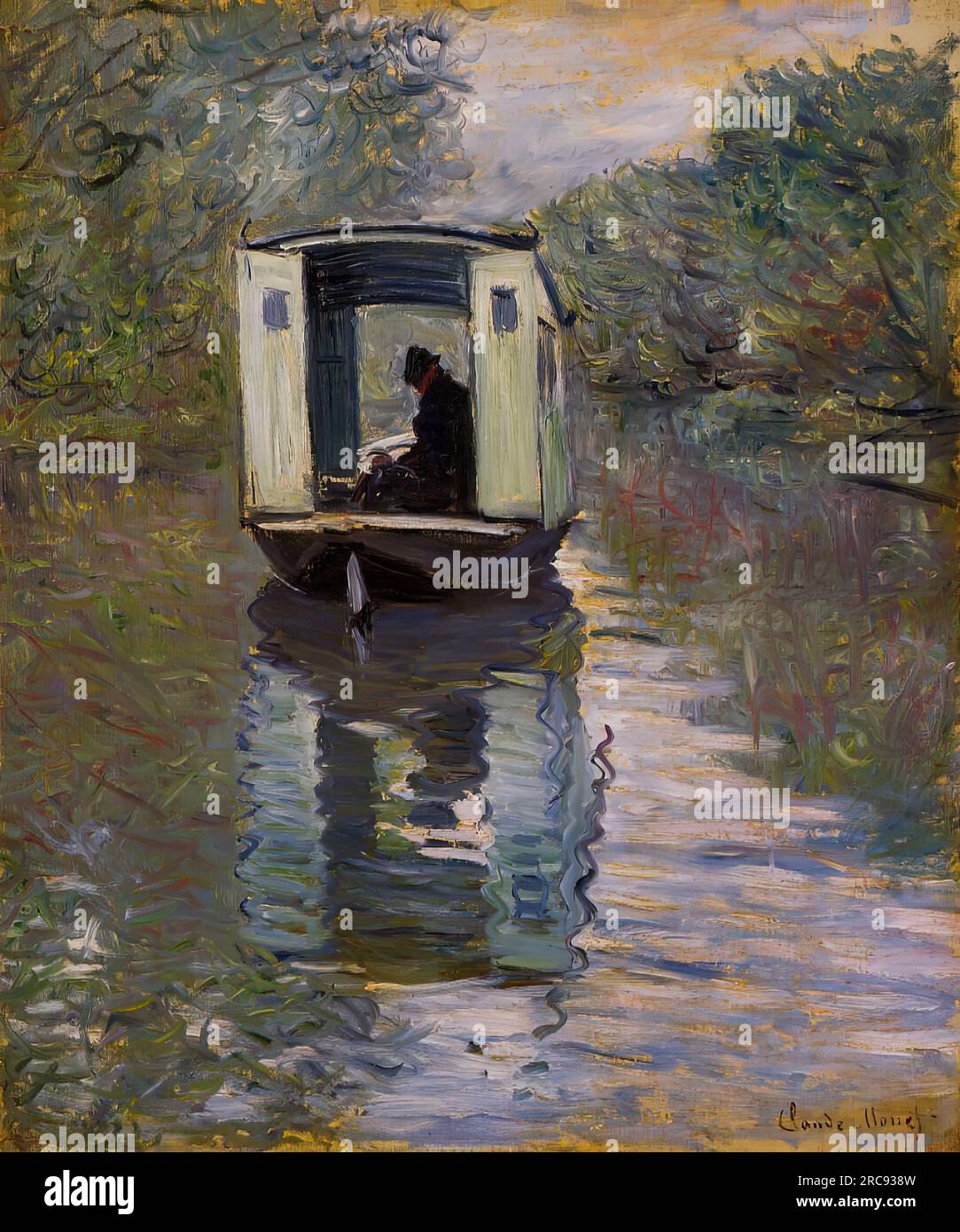 Claude Oscar Monet – Das Studioboot 1874 Stockfoto