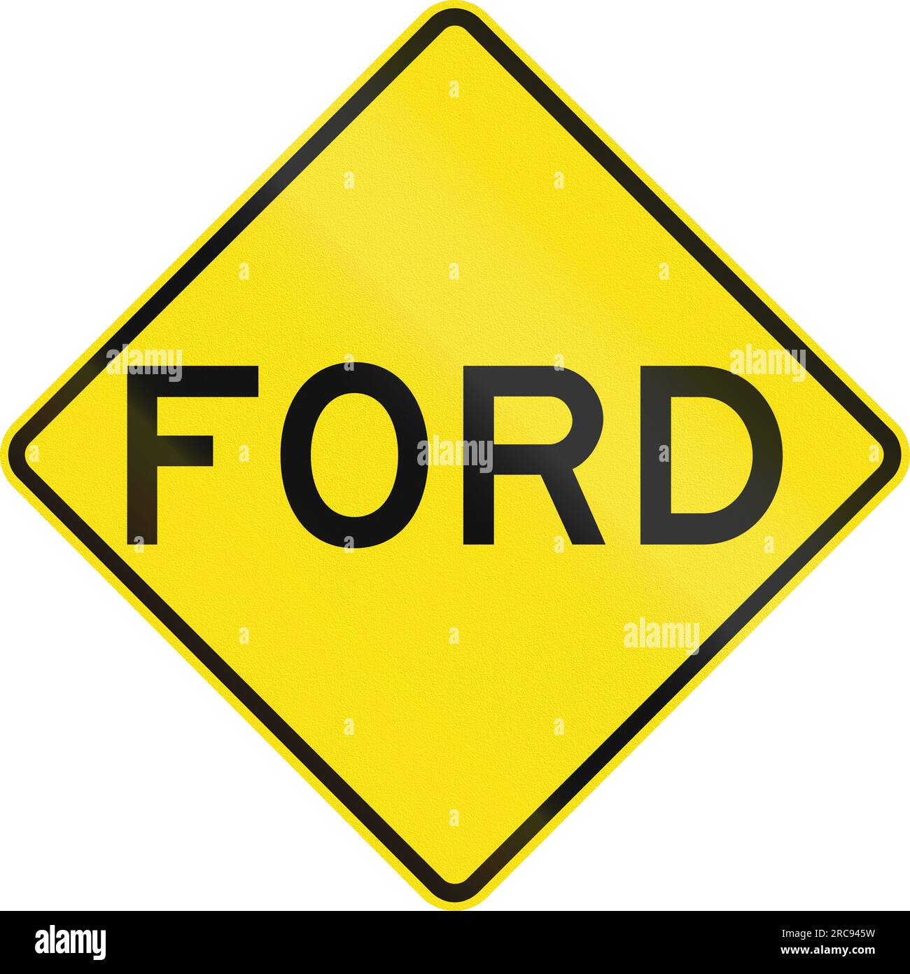 Ein australisches Warnschild - Ford Stockfoto