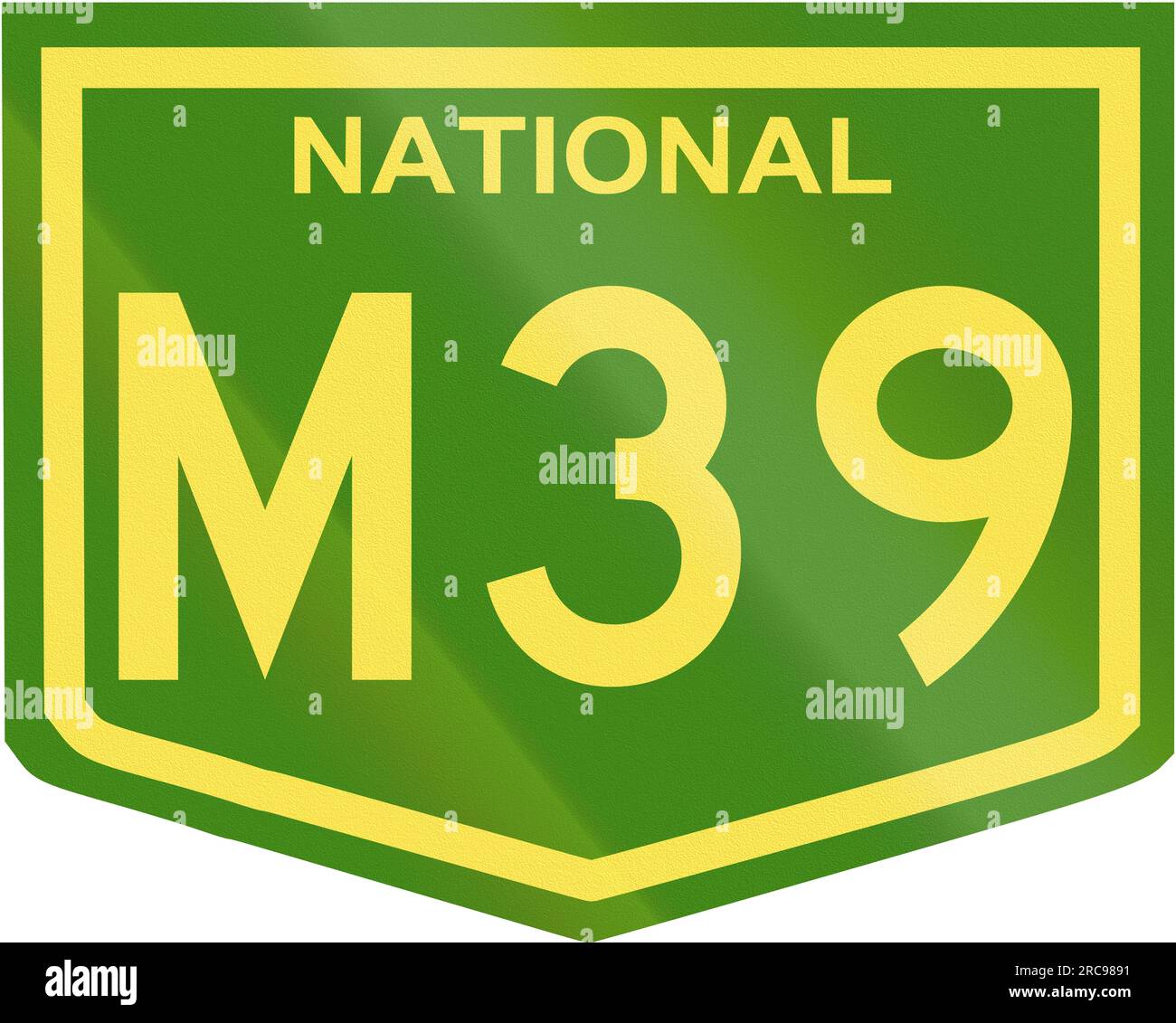 Australian National Highway Schild mit Nummer M39. Stockfoto