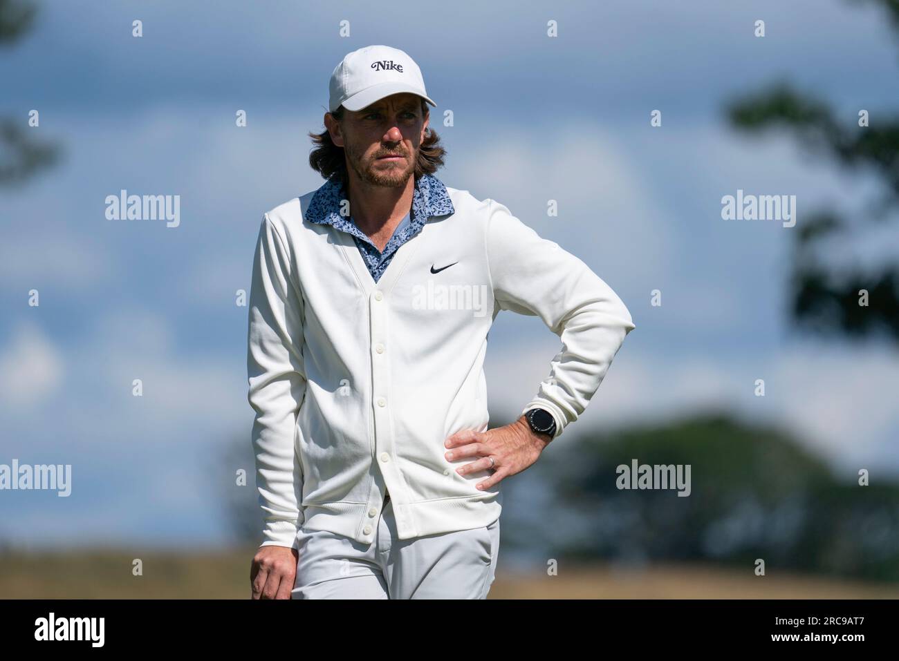 North Berwick, East Lothian, Schottland, Großbritannien. 13. Juli 2023 Tommy Fleetwood bei den Genesis Scottish Open im Renaissance Club in North Berwick. Iain Masterton/Alamy Live News Stockfoto