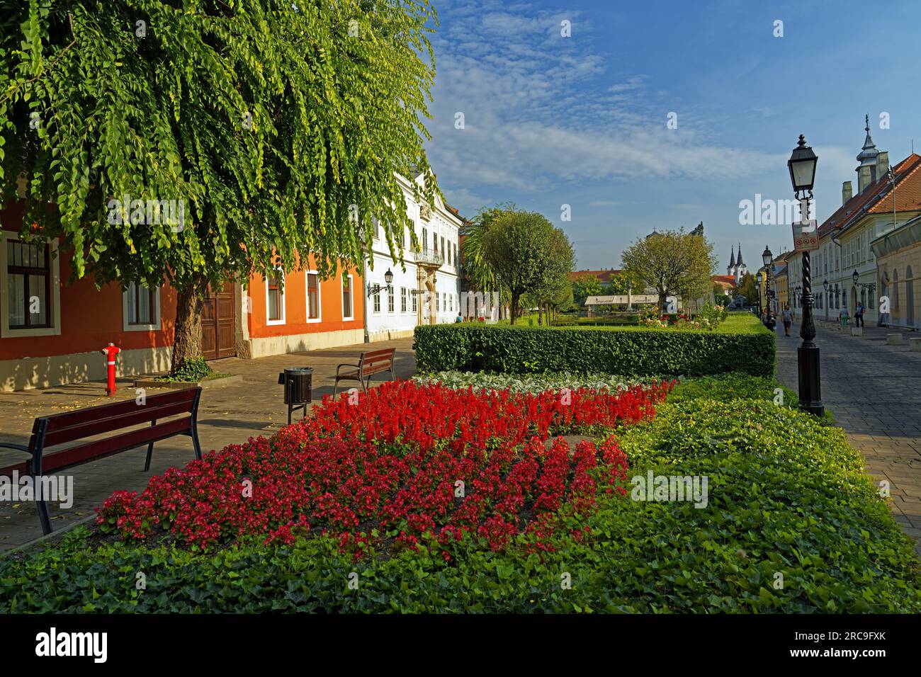 Zentralplatz, Straßenansicht, Park, Amt für Denkmalpflege Stockfoto