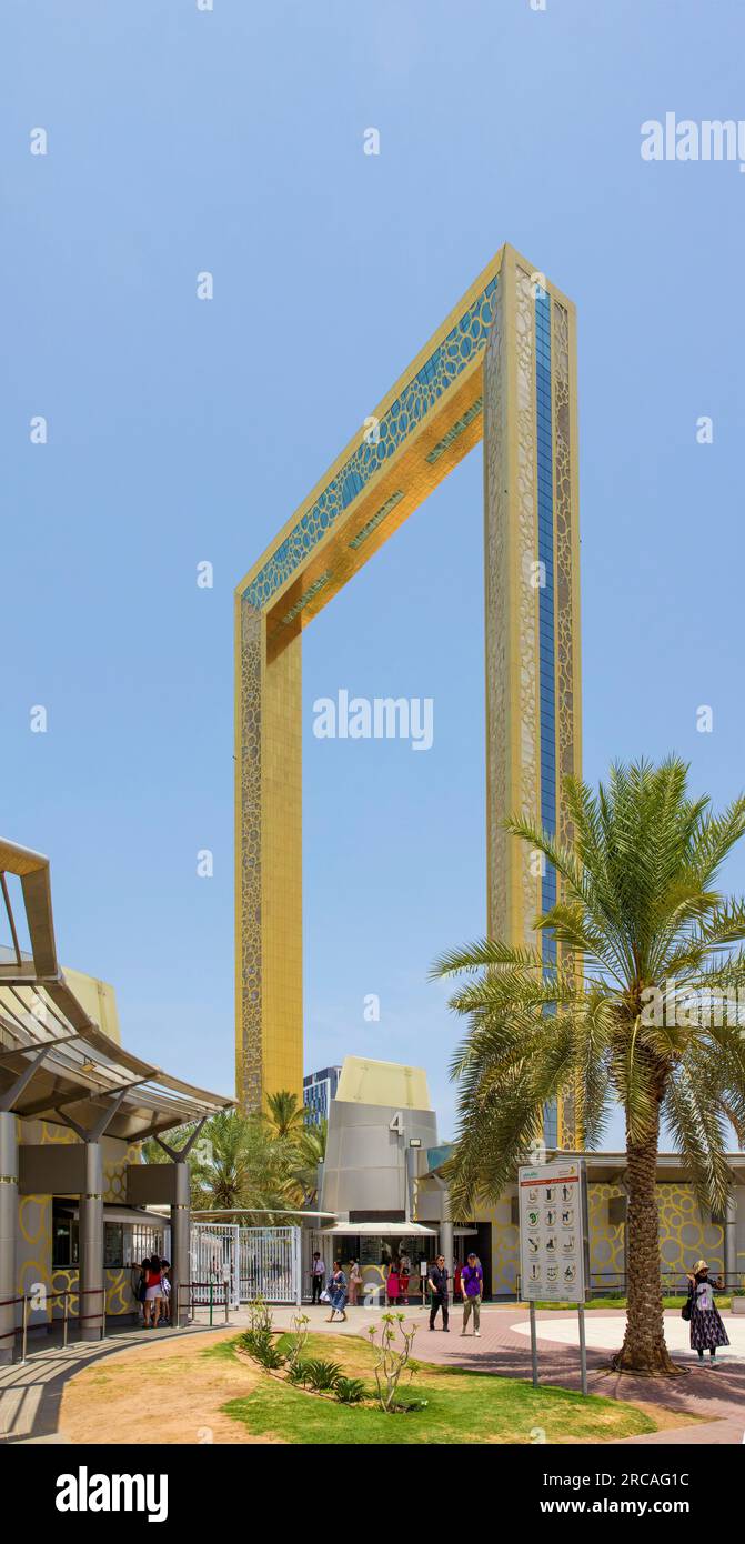 Dubai Frame, Zabeel Park Dubai, Vereinigte Arabische Emirate Stockfoto