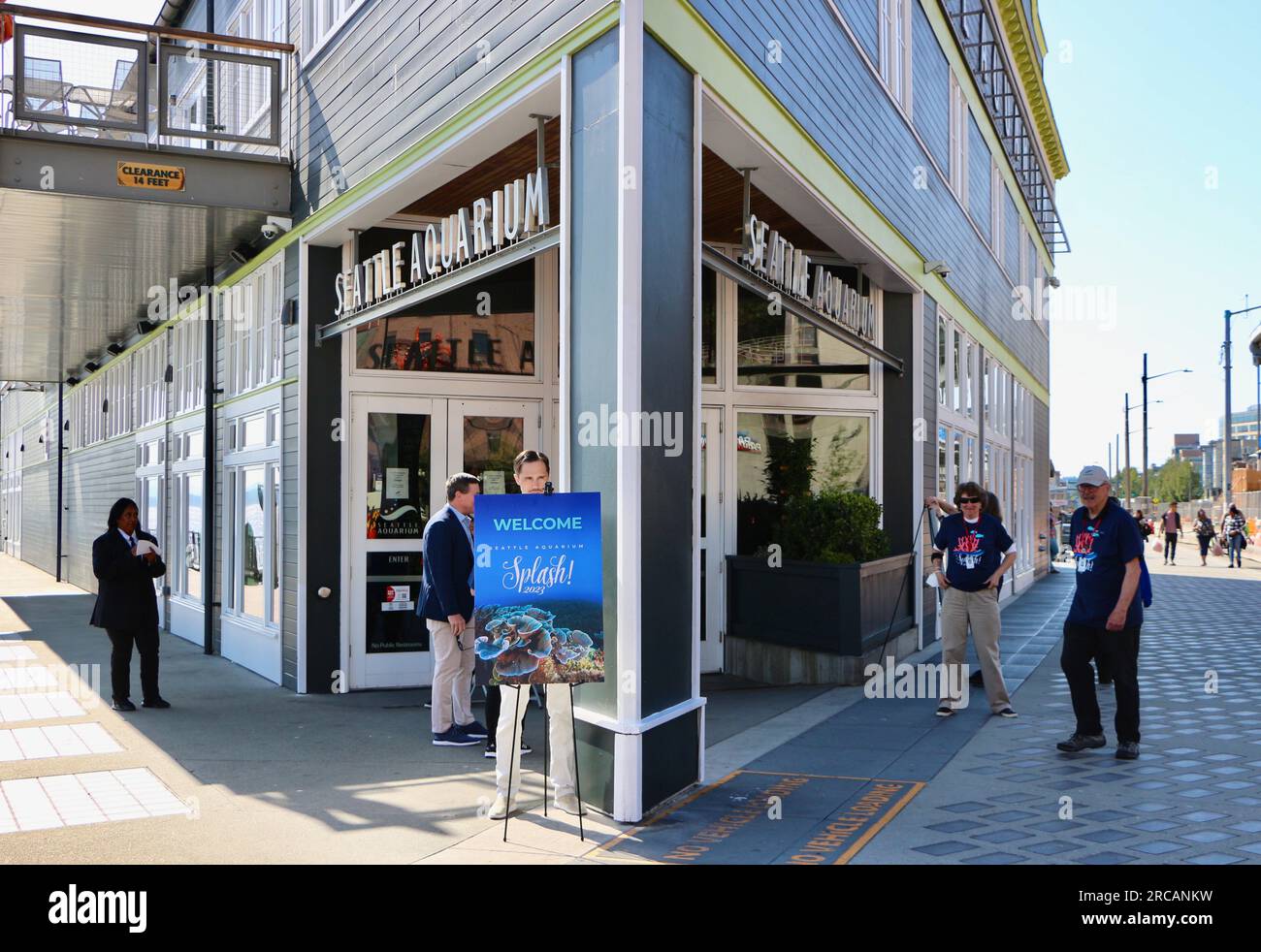 Eintritt zum Seattle Aquarium Pier 59 Seattle Washington State USA Stockfoto