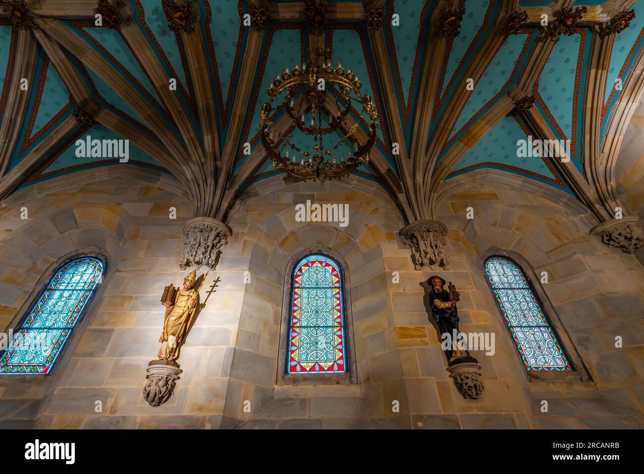 Die Kathedrale von Santiago ist eine römisch-katholische Kirche in der Stadt Bilbao. Die Kirche wurde zwischen dem 14. Und 15. Jahrhundert als Bilbaos wichtigste Pfarrkirche erbaut. Stockfoto