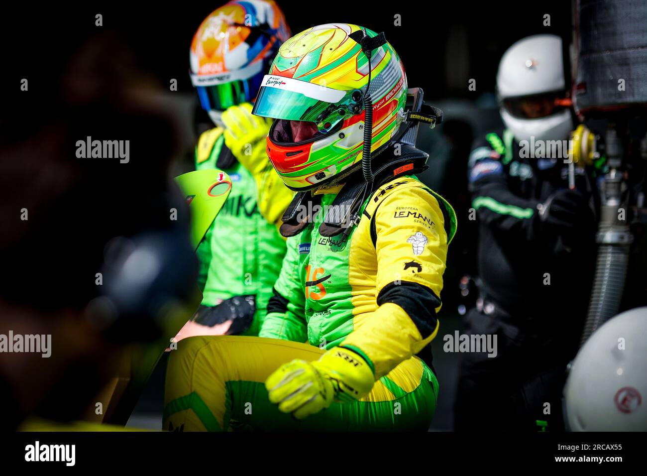 Le Castellet, Frankreich. 13. Juli 2023. BRICHACEK Wyatt (usa), Inter Europol Competition, Ligier JS P320 - Nissan, Porträt während der 4 Stunden von Le Castellet 2023, 2. Runde der European Le Mans Series 2023 auf dem Circuit Paul Ricard vom 14. Bis 16. Juli 2023 in Le Castellet, Frankreich - Foto Paulo Maria/DPPI Gutschrift: DPPI Media/Alamy Live News Stockfoto