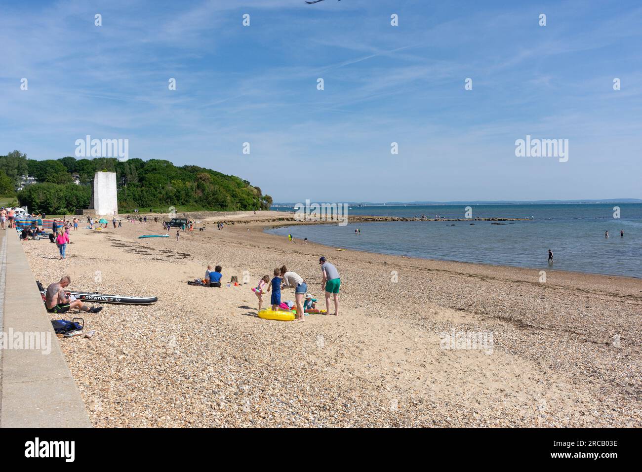 St Helen's Beach, Duver Road, St Helens, Isle of Wight, England, Vereinigtes Königreich Stockfoto