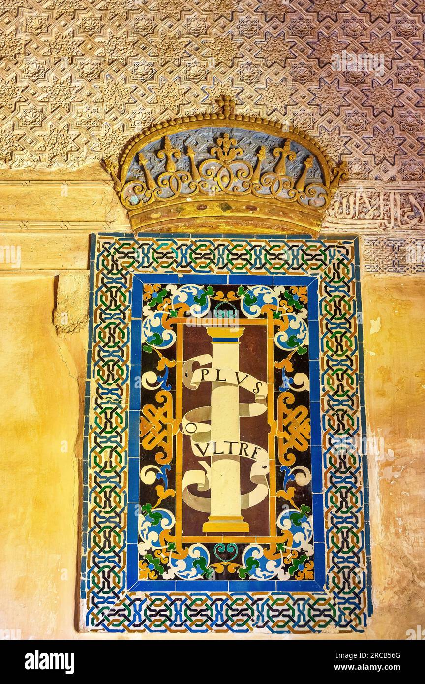 Alhambra Palace Architecture Building, Granada, Andalusien, Spanien Stockfoto