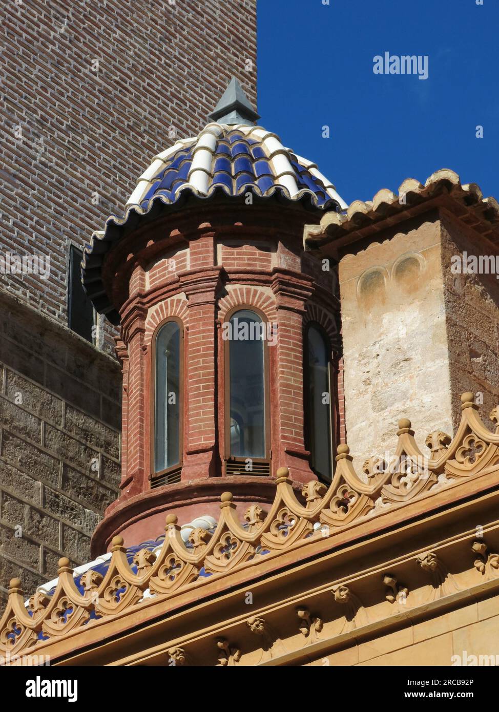 Detail einer Kirche in Valencia Stockfoto