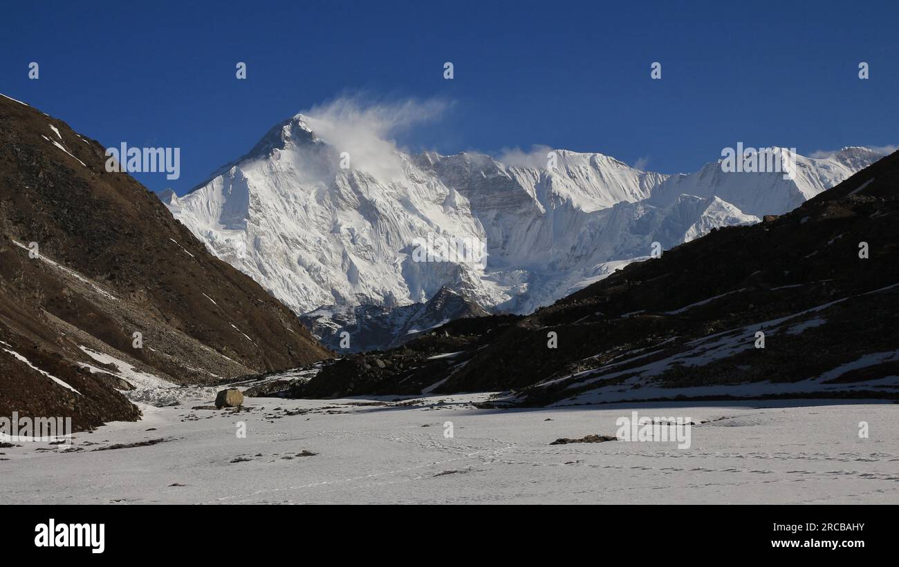 6. höchste Berg in der Welt Cho Oyu, Nepal Stockfoto