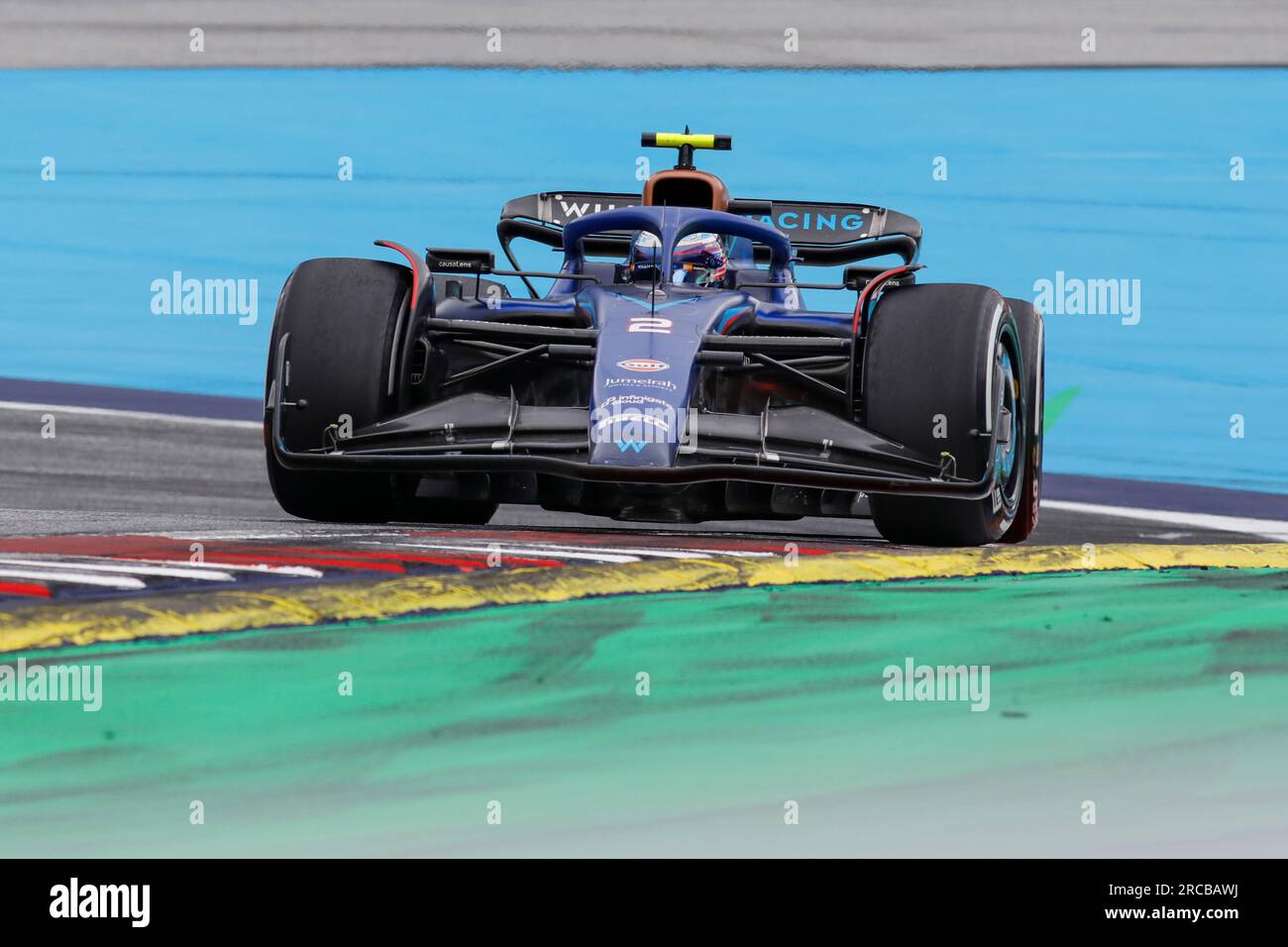 Spielberg, Österreich. Juli 2. 2023. Formel 1: Rolex-Grand-Prix auf dem Red Bull Ring, Österreich. Abbildung: #2 Logan Sargeant (USA) von Williams Racing in Williams FW45 während des Rennens © Piotr Zajac/Alamy Live News Stockfoto