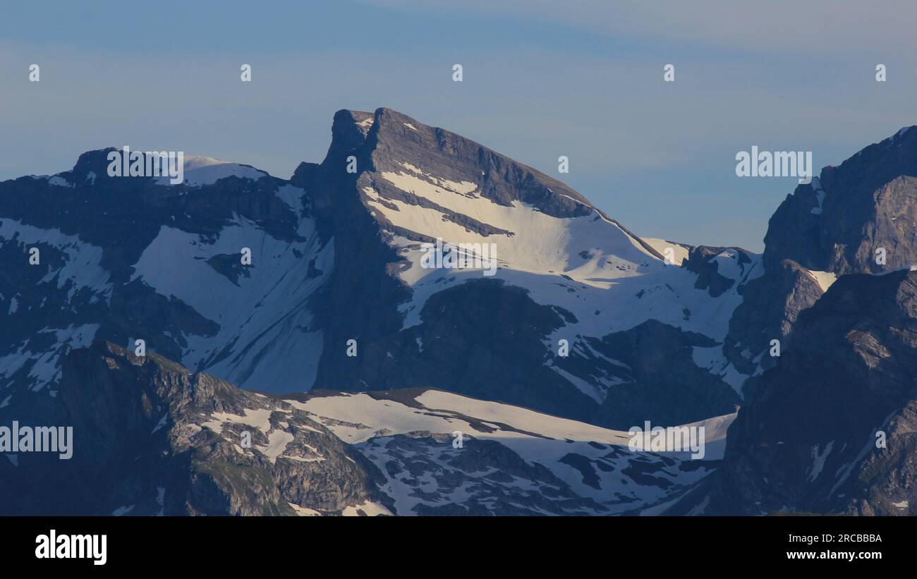 Wendenstoecke, Gebirgskette aus Sicht des Stanserhorn, Schweiz Stockfoto