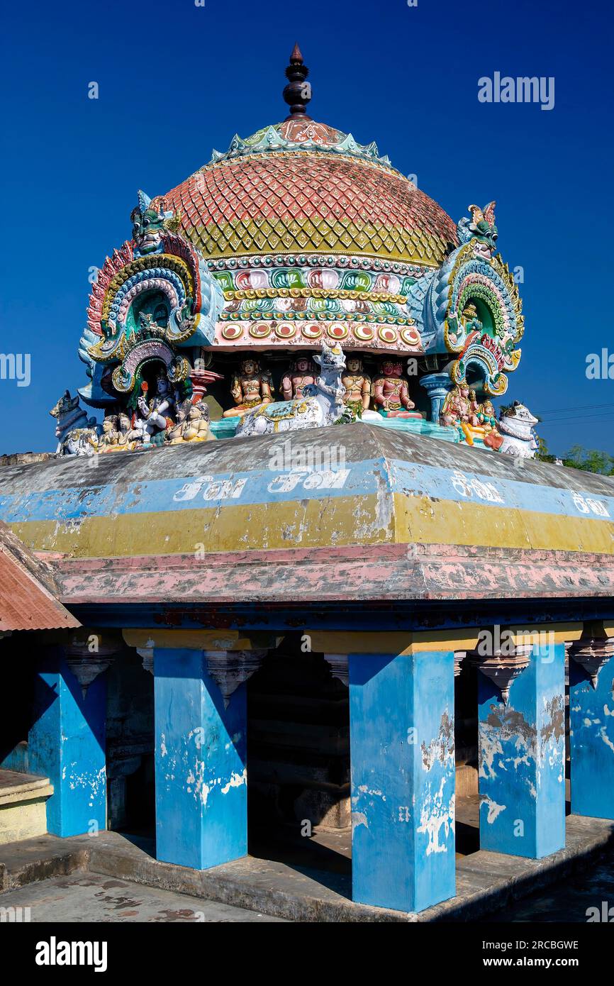 Umamahesvara-Tempel in Konerirajapuram in der Nähe von Kumbakonam, Tamil Nadu, Südindien, Indien, Asien Stockfoto