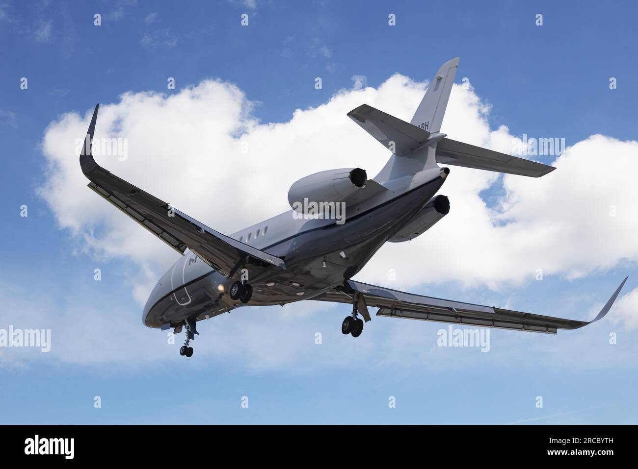 Dassault Falcon 2000EX landet in Vancouver Stockfoto