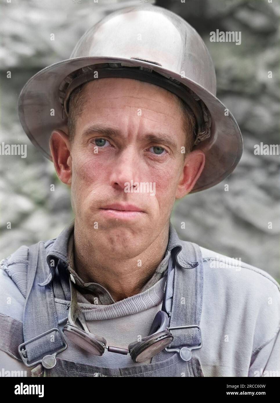 Workman, Douglas Dam, Tennessee Valley Authority, Sevier County, Tennessee, USA, Juni 1942 Stockfoto