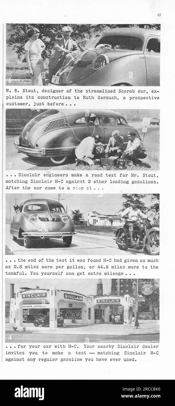 Vintage Time Magazine, 24. August 1936 Ausgabe Werbung, USA Stockfoto