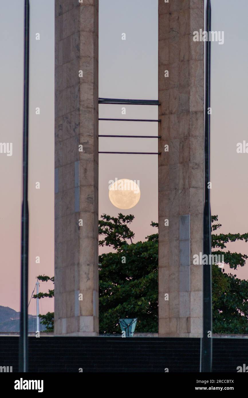 Denkmäler für Pracinhas in Rio de Janeiro, Brasilien - 03. Juni 2023: Denkmal zu Ehren der im Zweiten Weltkrieg in Rio de Janeiro getöteten Soldaten. Stockfoto