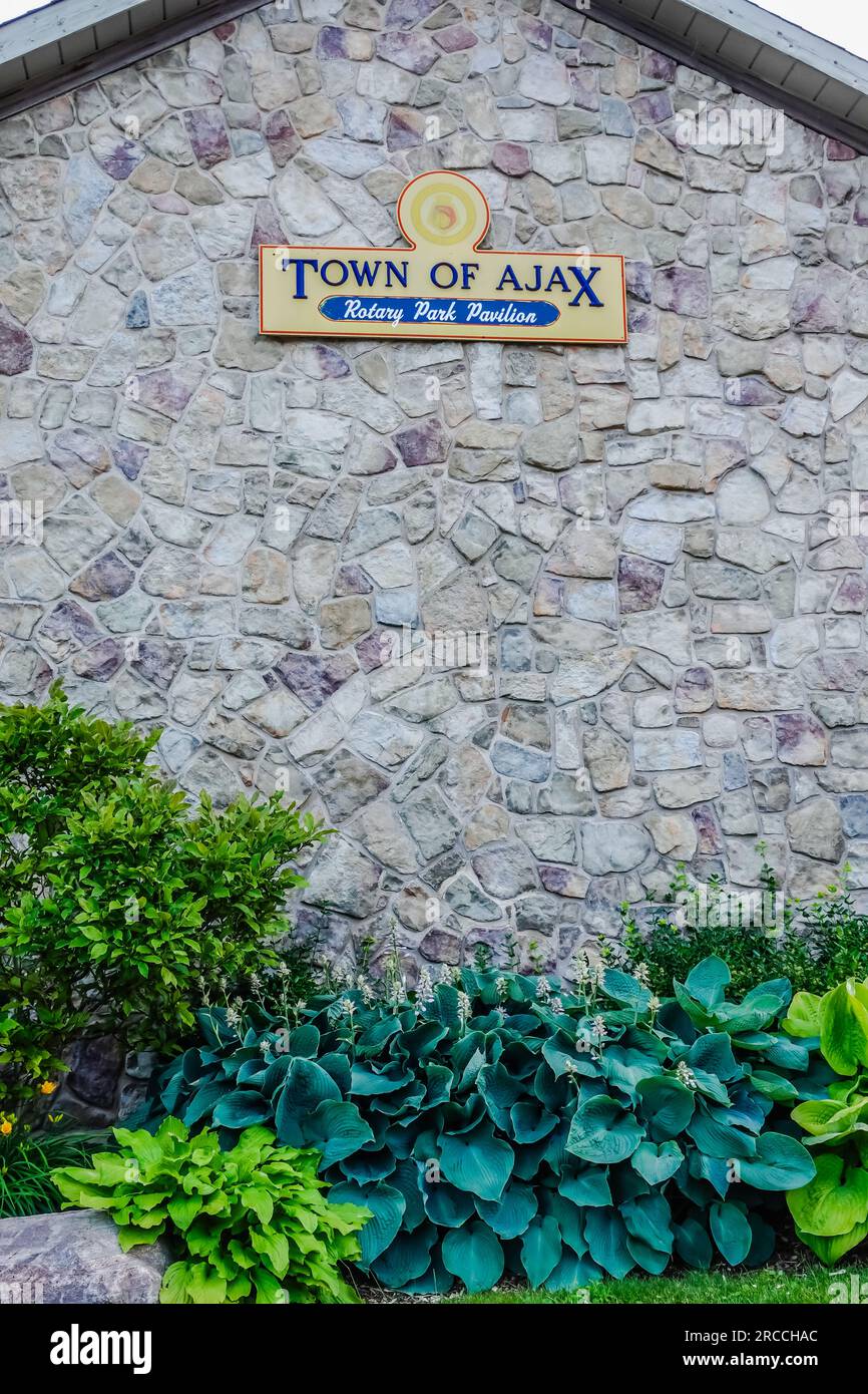 Pavillon des Rotary Park, Stadt Ajax, ontario, kanada Stockfoto