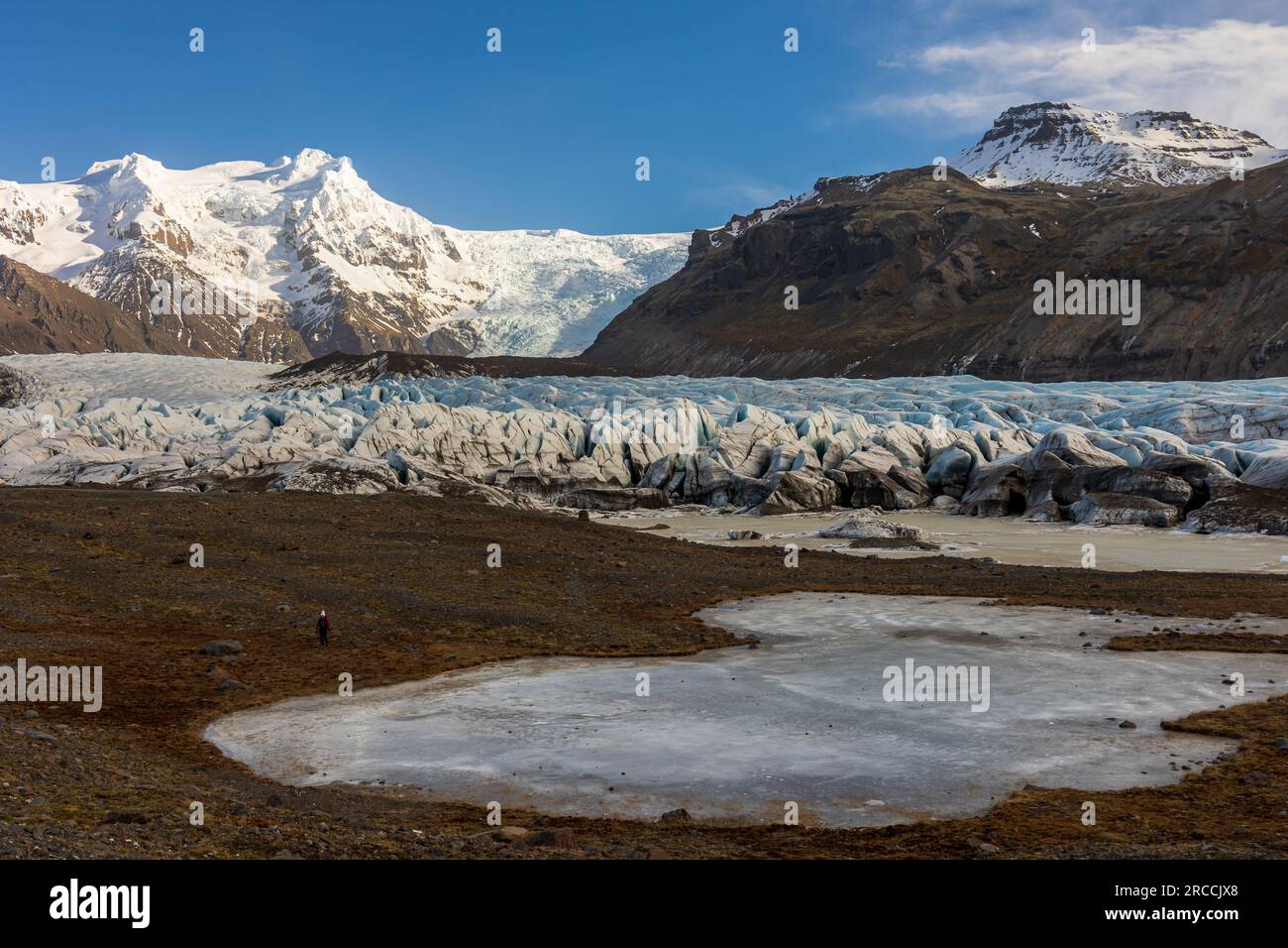 Svinafellsjokull in island an einem kalten märztag Stockfoto