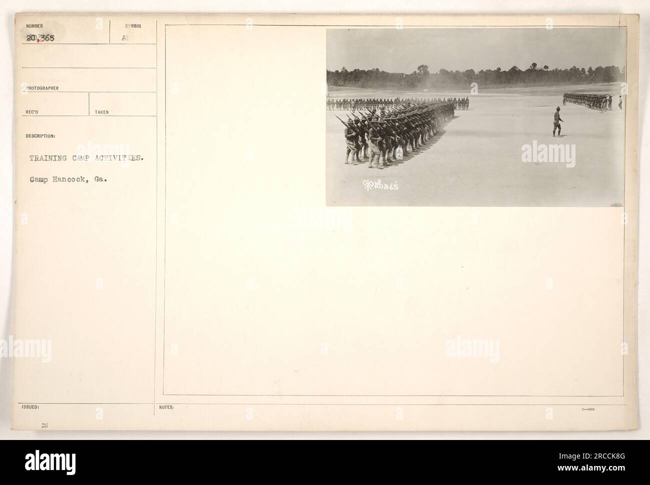 Soldaten des Lagers Hancock in Georgien, die während des Ersten Weltkriegs an Trainingslageraktivitäten teilnahmen Stockfoto