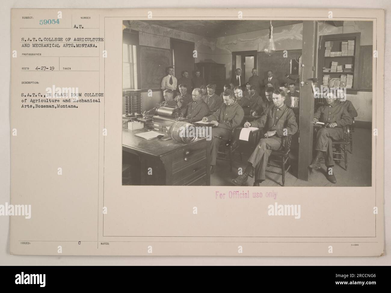 S.A.T.C. Kadetten, die einen Kurs am College of Agriculture and