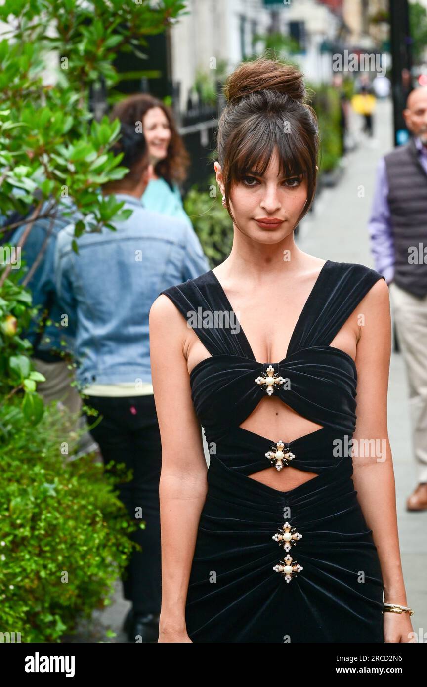 LONDON, ENGLAND - 13. JULI: Emily Ratajkowski nimmt am 13. Juli 2023 in London an der British Vogue x Selbstportrait Summer Party im Chiltern Firehouse Teil. Kredit: Siehe Li/Picture Capital/Alamy Live News Stockfoto