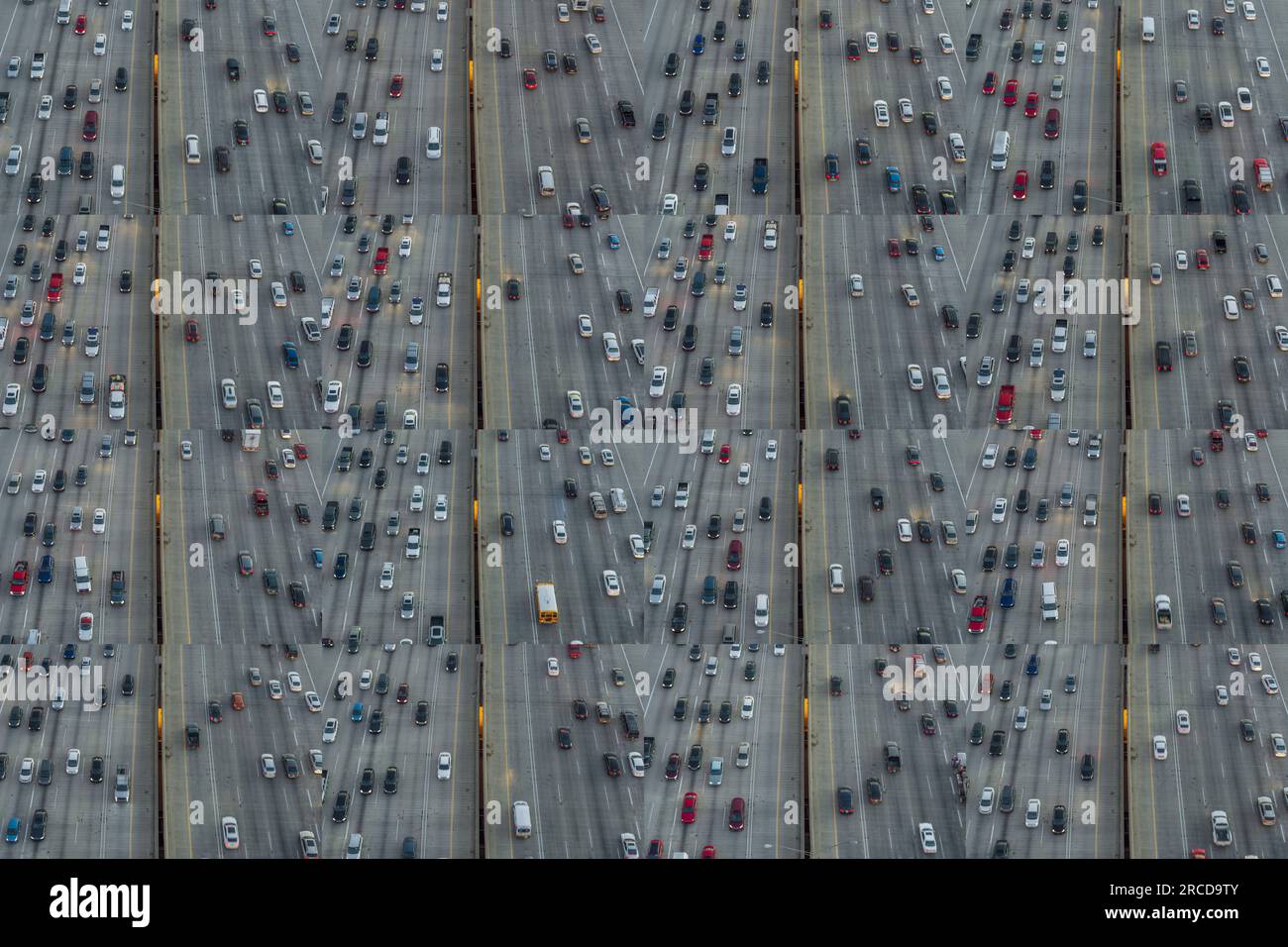 Freeway, Downtown Atlanta (Collage), Atlanta, Georgia Stockfoto
