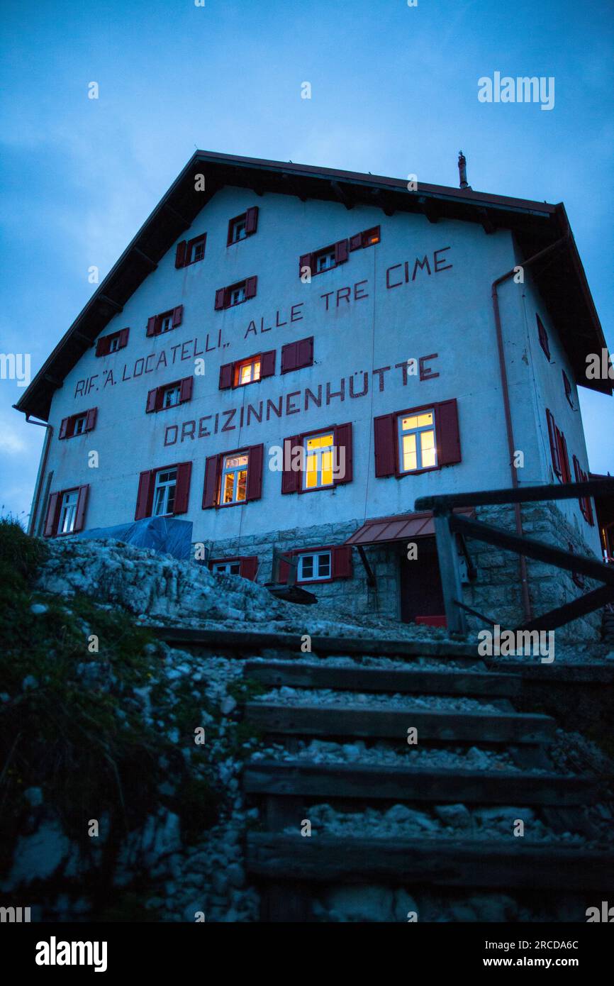 Rifugio Locatelli, Sesto Dolomites, Trentino-Südtirol, Italien Stockfoto