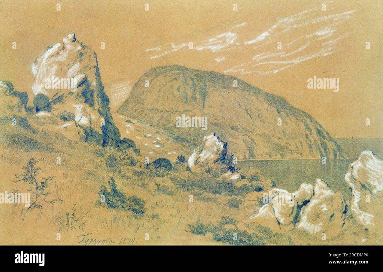 Gursuf 1879 von Ivan Shishkin Stockfoto