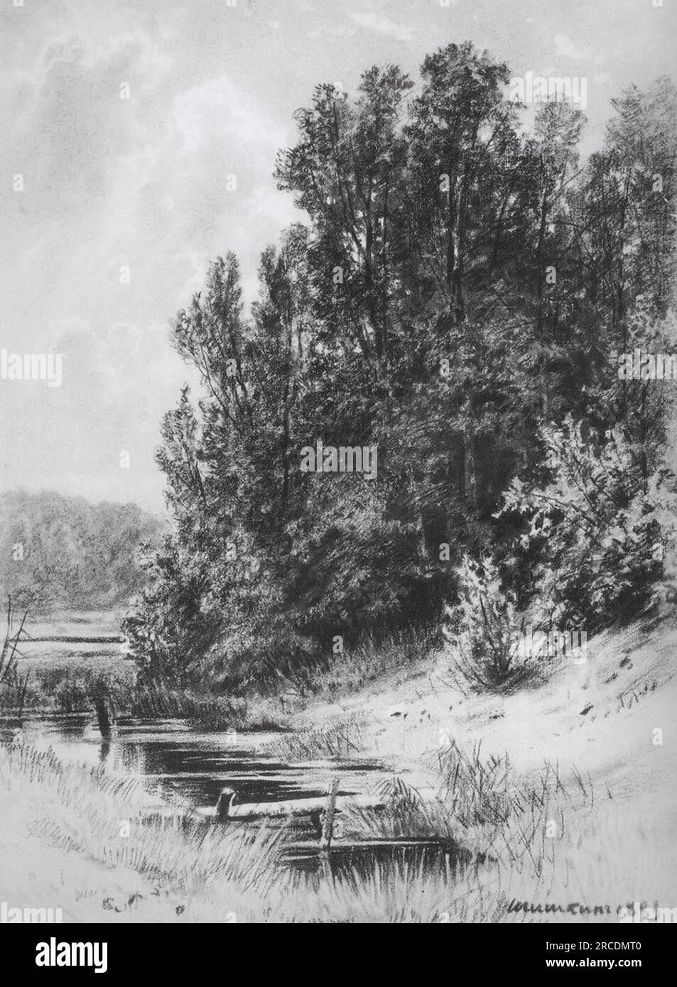Stream 1883 von Ivan Shishkin Stockfoto