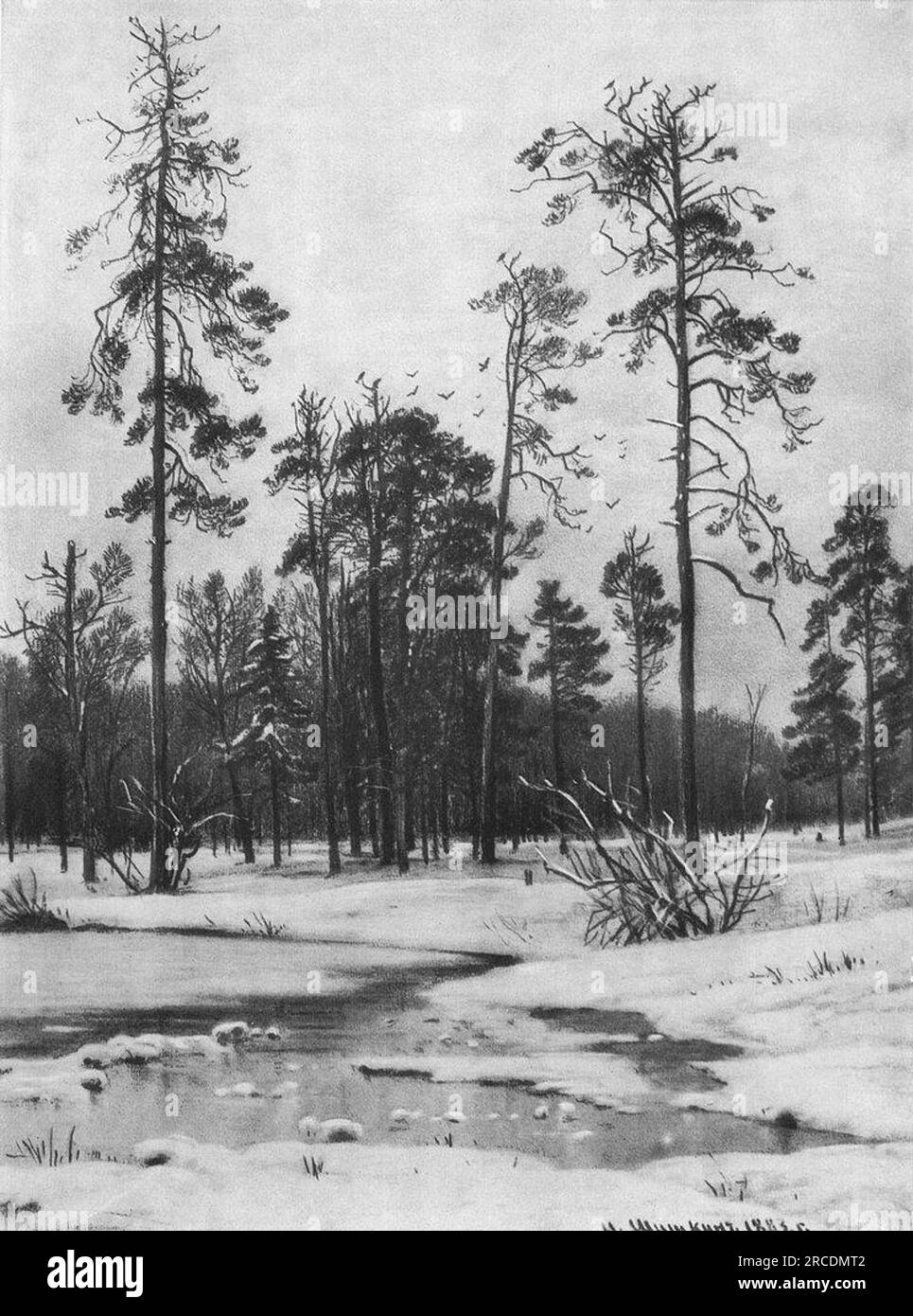 Tau 1883 von Ivan Shishkin Stockfoto