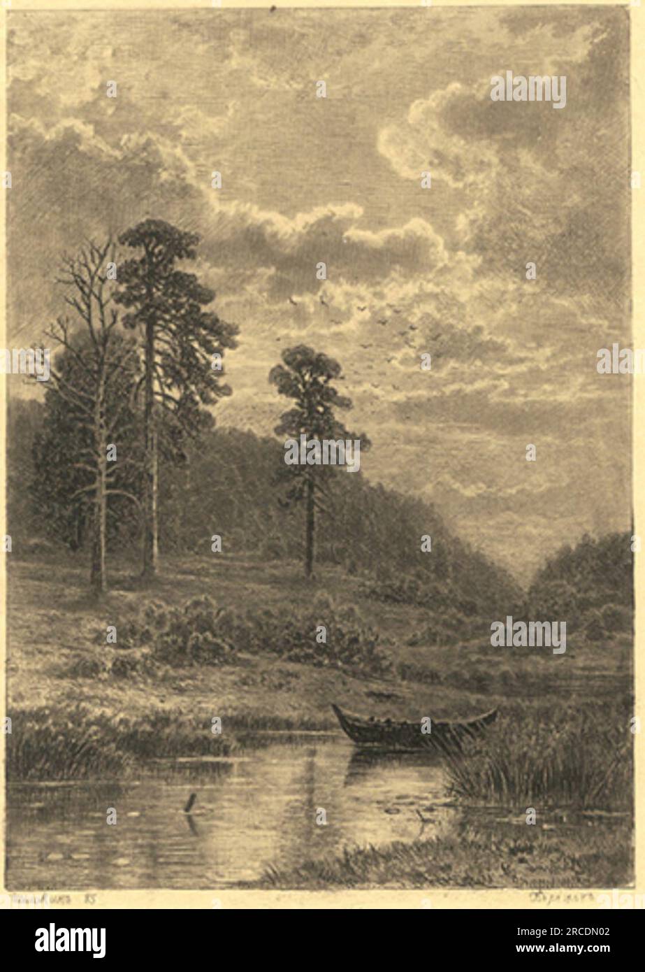 Shore 1885 von Ivan Shishkin Stockfoto