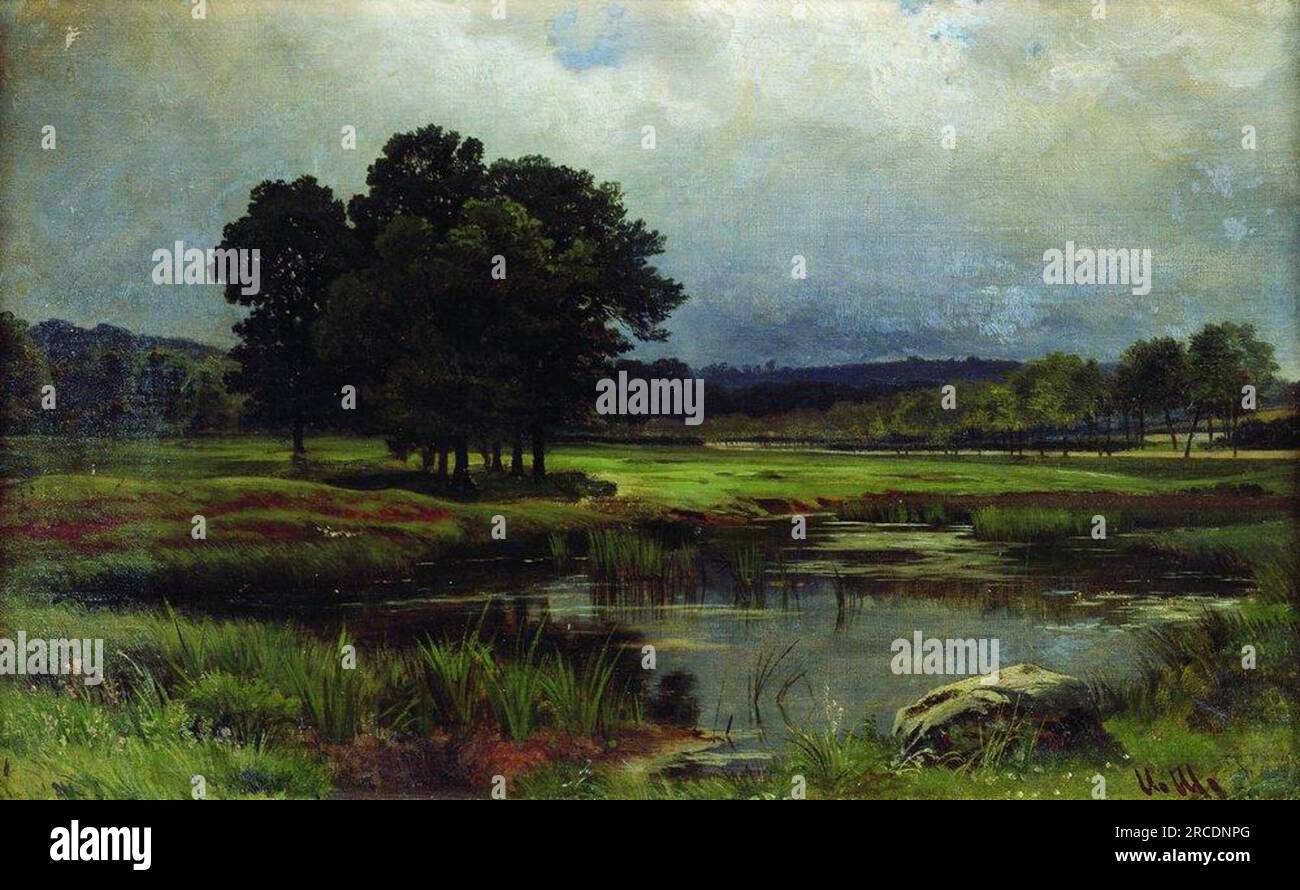 Landschaftsbild von Ivan Shishkin Stockfoto