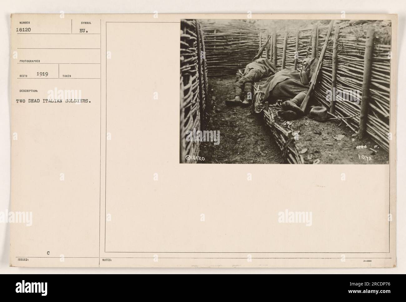Das Foto mit der Nummer 111SC18120 wurde 1919 aufgenommen und zeigt