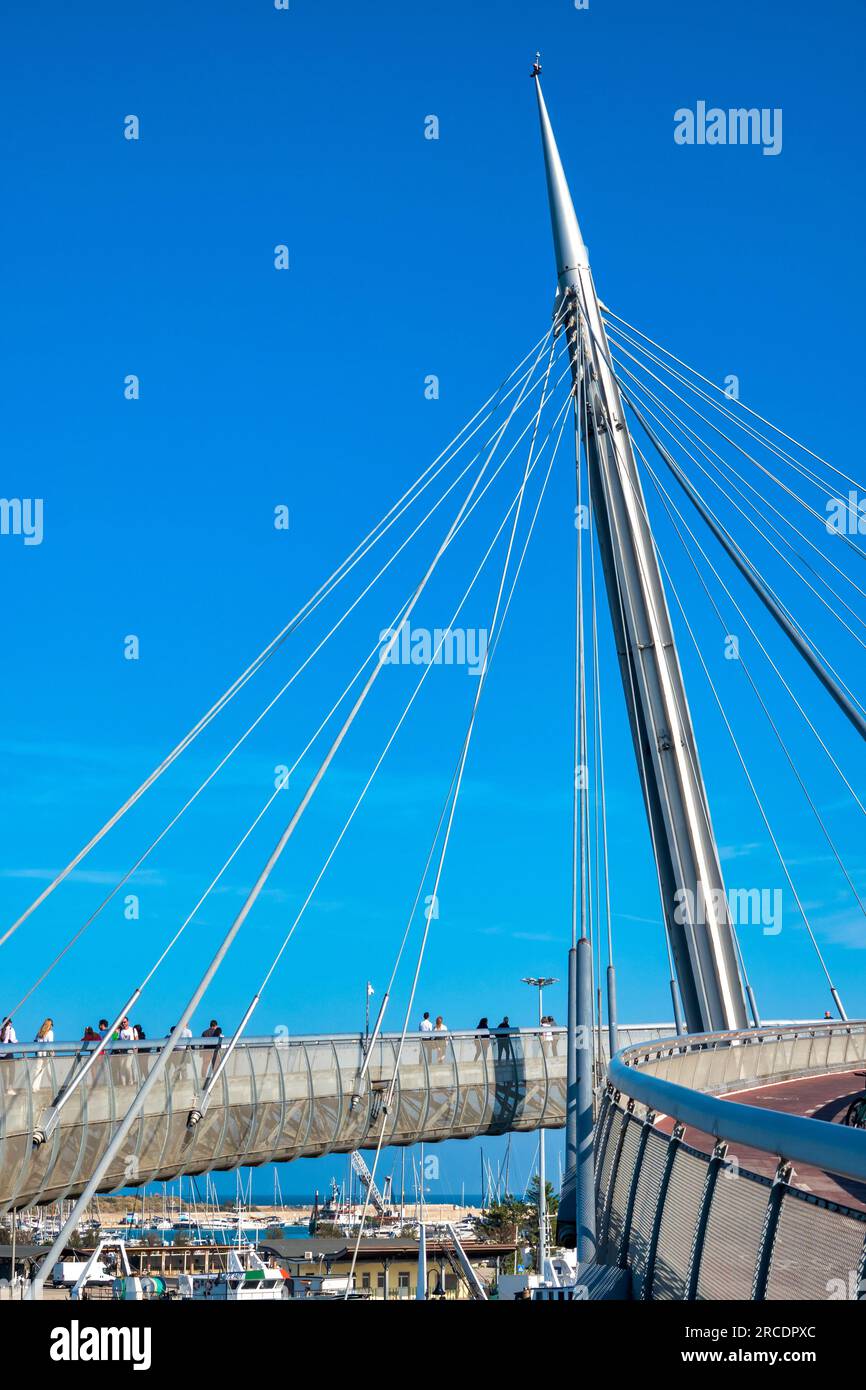 Detail der Ponte del Mare, Pescara, Italien Stockfoto