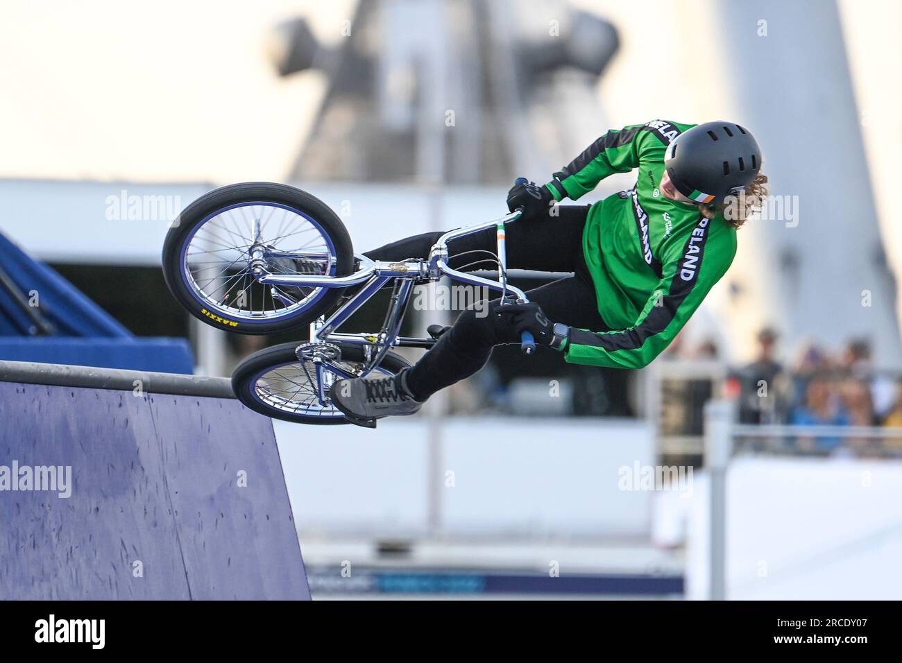 Ryan Henderson (Irland). BMX Freestyle Männer. Europameisterschaft München 2022 Stockfoto