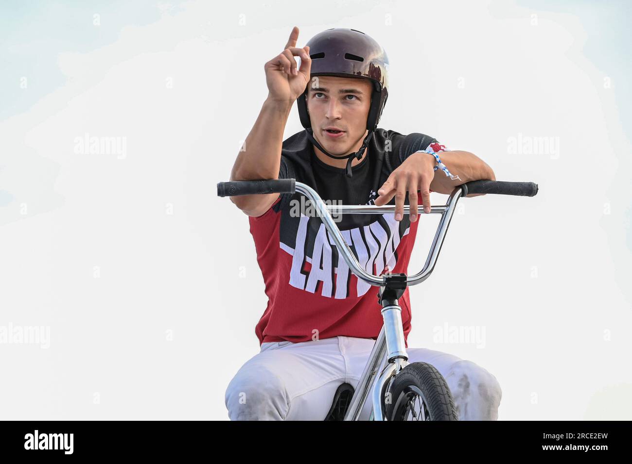 Ernests Zebolds (Lettland). BMX Freestyle Männer. Europameisterschaft München 2022 Stockfoto