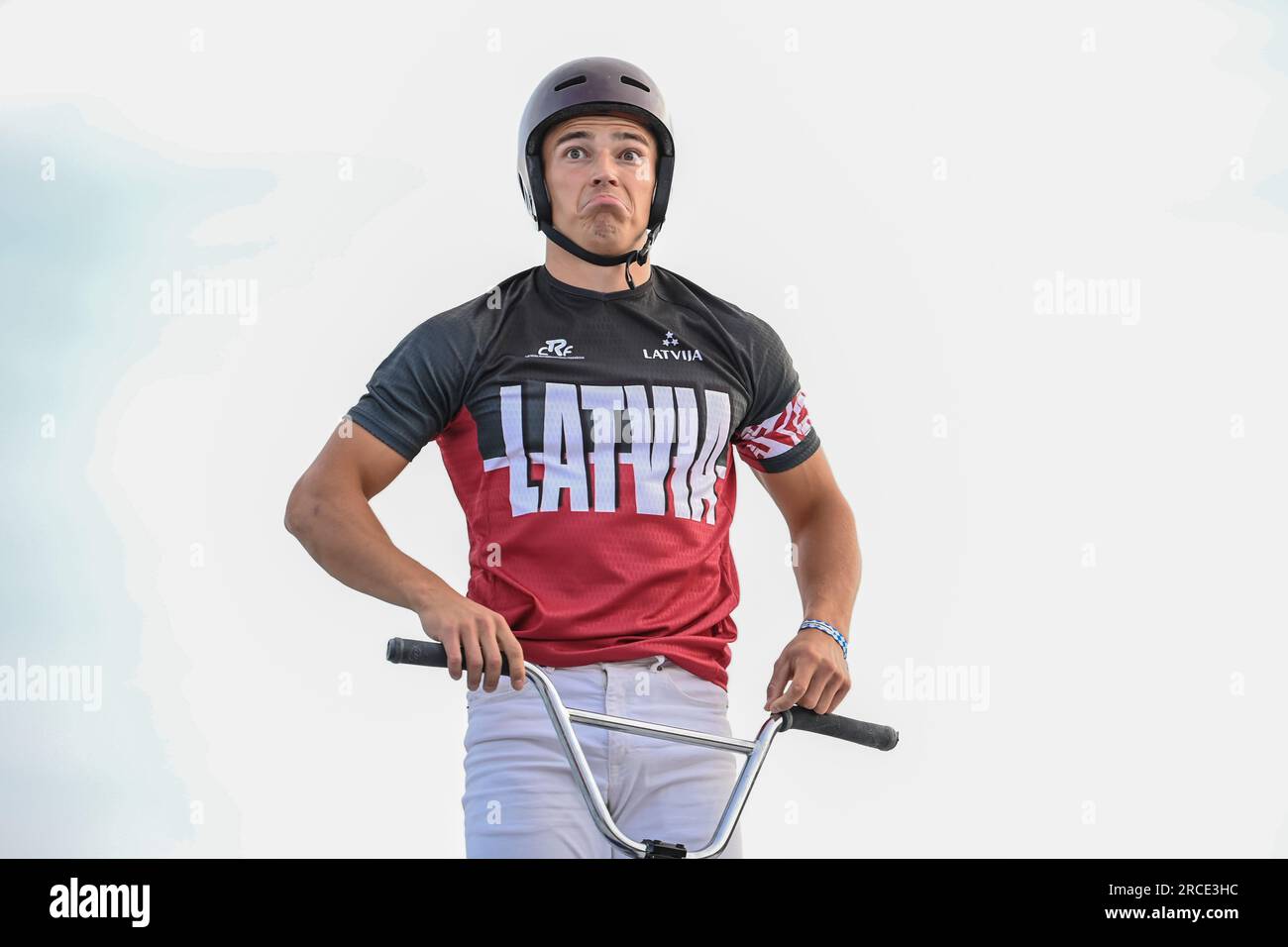 Ernests Zebolds (Lettland). BMX Freestyle Männer. Europameisterschaft München 2022 Stockfoto