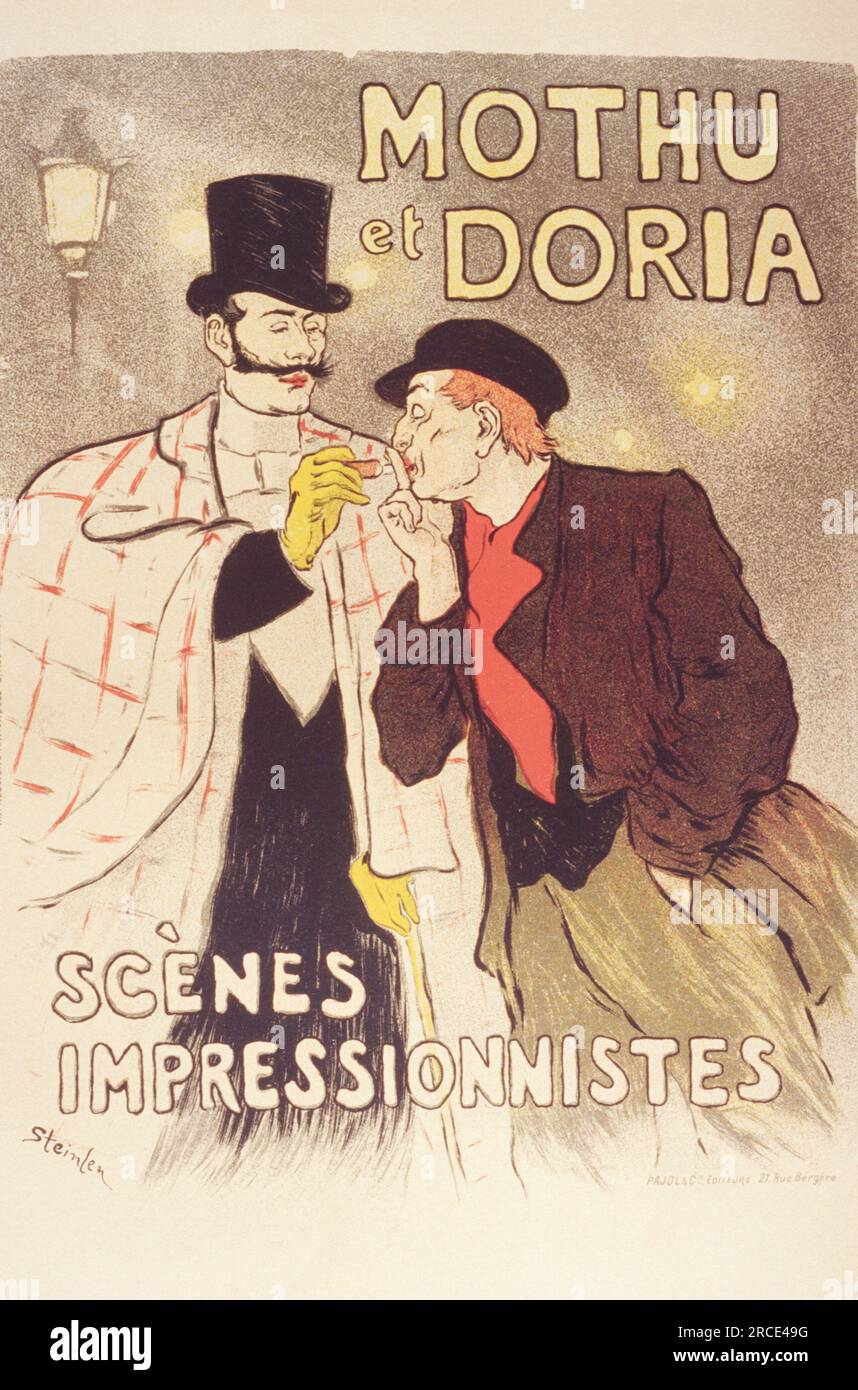 Mothu et Doria Maitres de l'Affiche 1881 von Theophile Steinlen Stockfoto