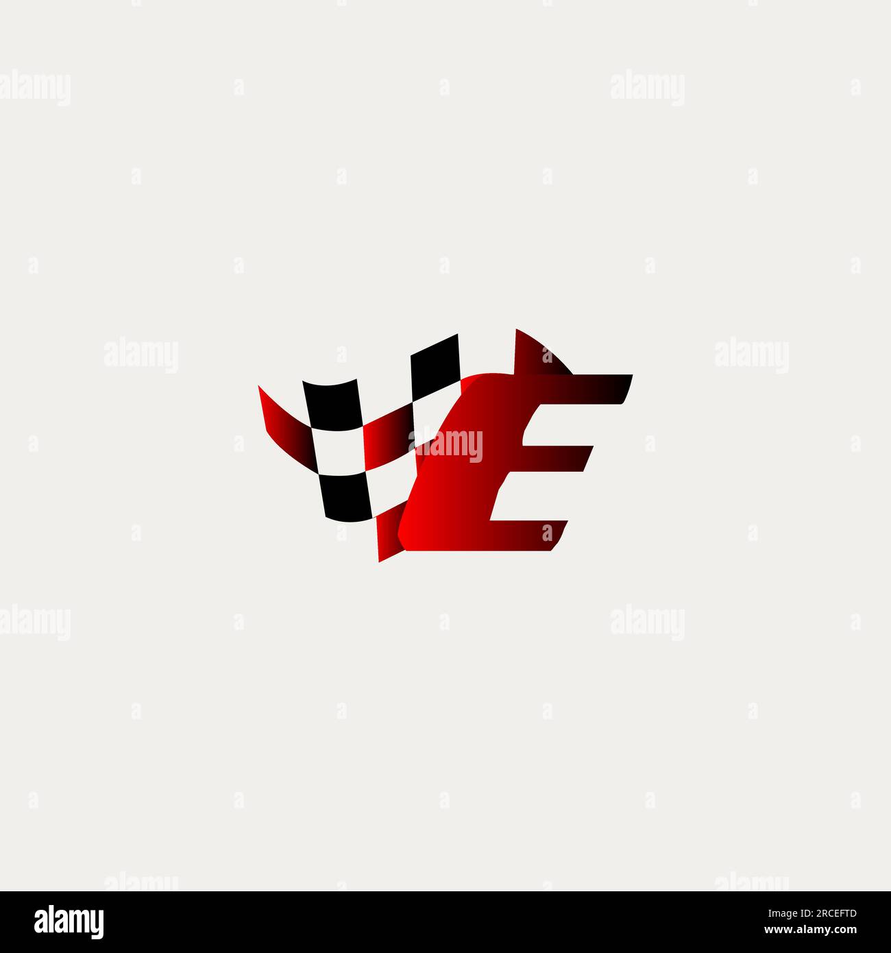 Design-Vektor mit E-Flagge für Rennrennen Stock Vektor