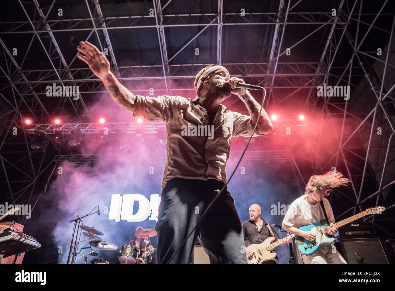 Bellaria, Italien. 13. Juli 2023. Idles live in Bellaria Igea Marina (Foto von Carlo Vergani/Pacific Press) Kredit: Pacific Press Media Production Corp./Alamy Live News Stockfoto