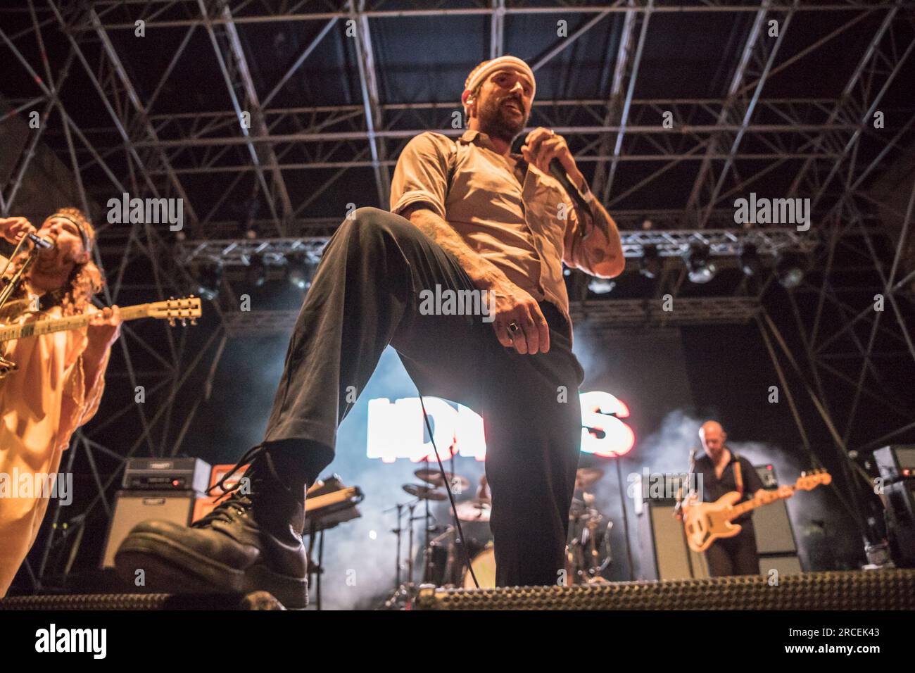 13. Juli 2023, Bellaria, Emilia Roamagna, Italien: Idles live in Bellaria Igea Marina (Kreditbild: © Carlo Vergani/Pacific Press via ZUMA Press Wire) NUR REDAKTIONELLE VERWENDUNG! Nicht für den kommerziellen GEBRAUCH! Stockfoto