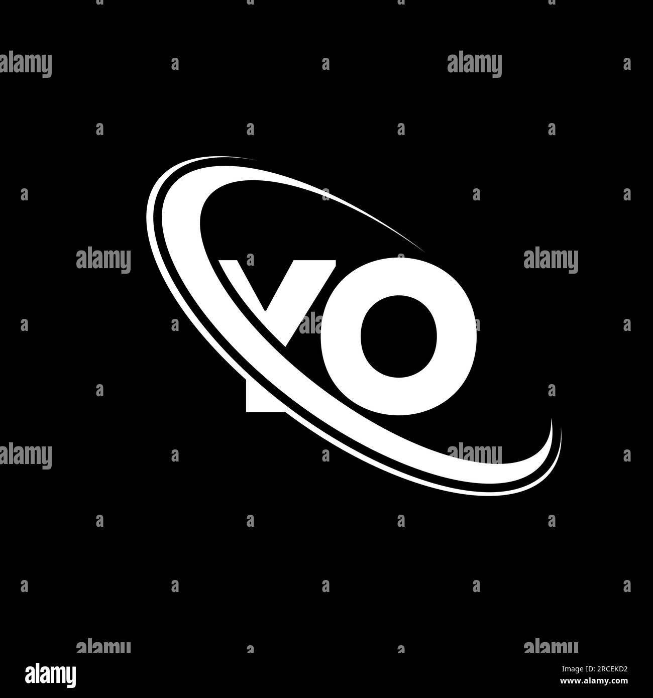 YO-Logo. Y O-Ausführung. Weißer YO-Brief. LOGO mit YO/Y O-Buchstaben. Anfangsbuchstabe YO Linked Circle Monogram Logo in Großbuchstaben. Stock Vektor