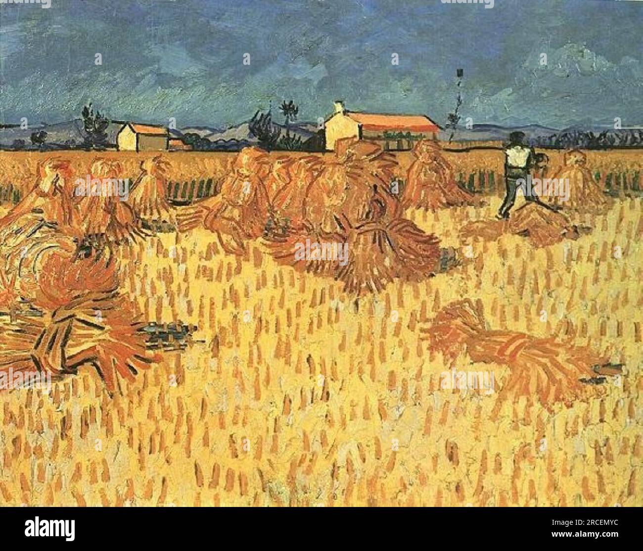 Ernte in der Provence 1888; Arles, Bouches-du-Rhône, Frankreich, von Vincent van Gogh Stockfoto