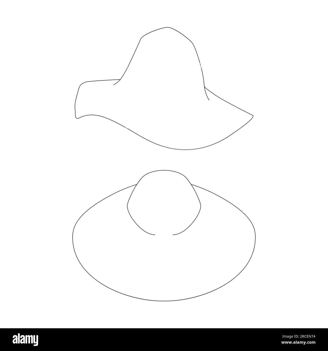 Vorlage Kapeline hat Vektordarstellung flacher Umriss Stock Vektor